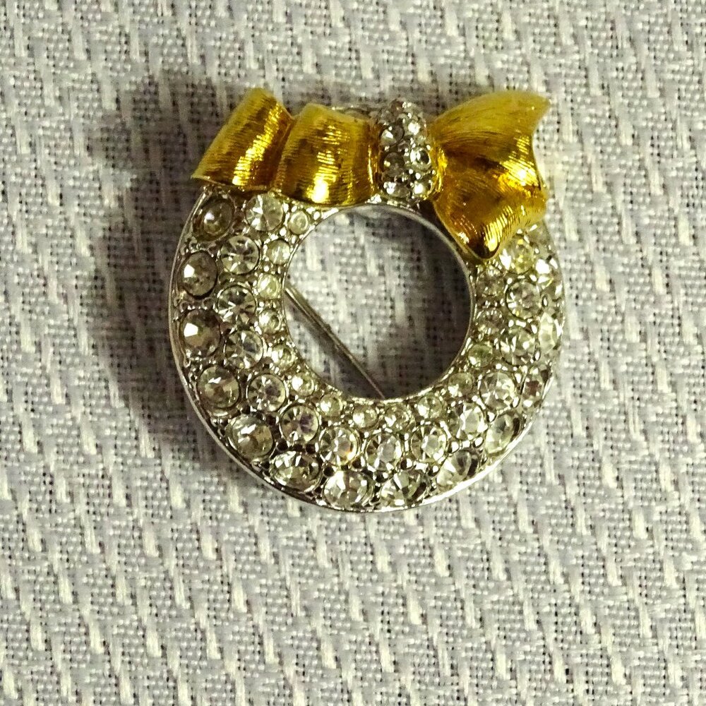 Authentic Signed Swarovski Crystal Christmas Wrea… - image 3